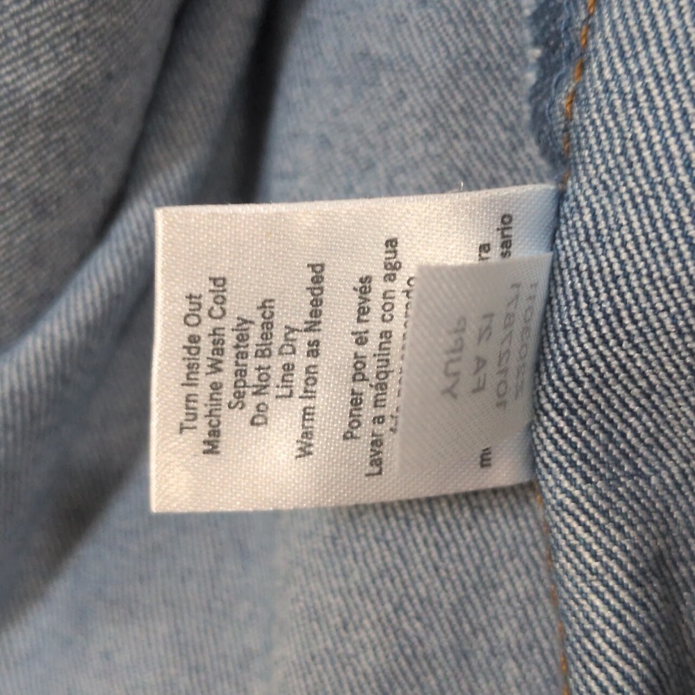 VENUS Women's Denim Trench Coat New Without Tags Belted Waist Size 2X - Picture 9 of 9